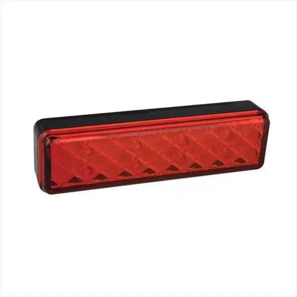 Feu arrière 12 24V 2 fonctions 135x38mm LED avec support noir