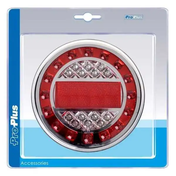 Feu arrière 12 24V 4 fonctions 125mm LED dans blister
