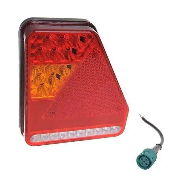 Feu arrière 5 fonctions 208x188mm 22LED droite UK