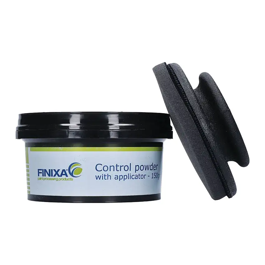 POUDRE DE CONTRôLE FINIXA NOIRE 150G AVEC APPLICATEUR POUR UNE FINITION CARROSSERIE PRéCISE