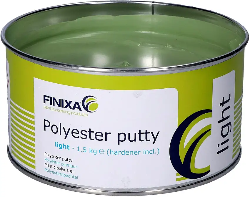 FINIXA MASTIC POLYESTER VERT CLAIR 1,5KG POUR FINITION FINE