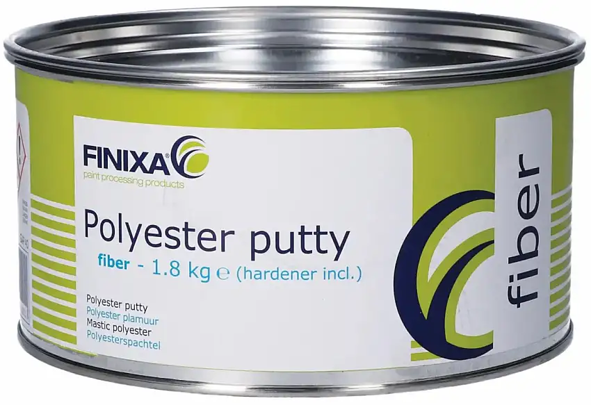 FINIXA MASTIC POLYESTER FIBRE 1,8KG AVEC DURCISSEUR POUR GRANDES RéPARATIONS