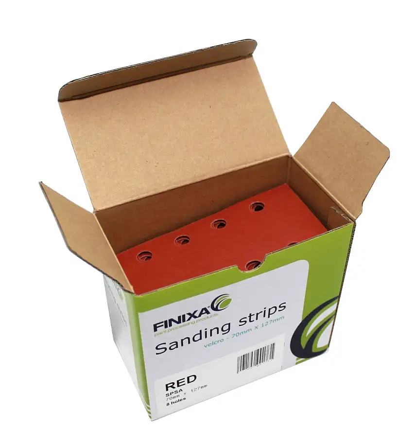 FEUILLE ABRASIVE FINIXA 72MM X 125MM P400 AVEC 8 TROUS