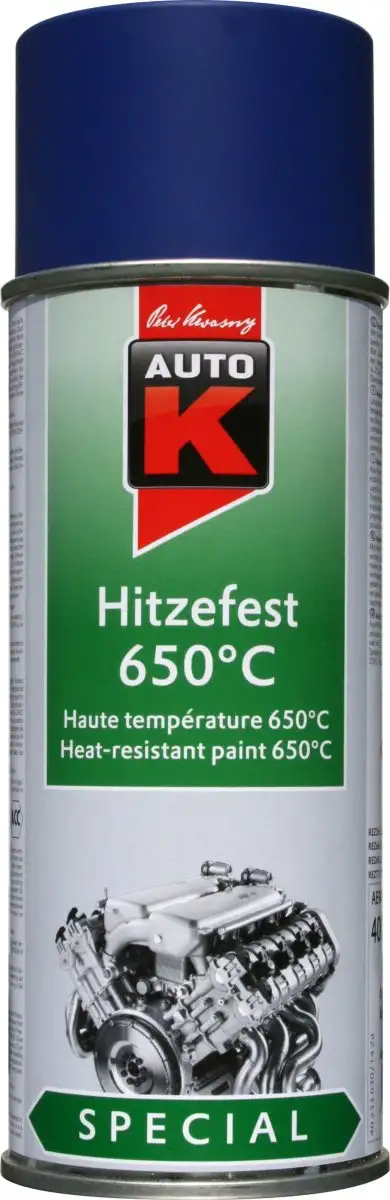 AUTO-K BOMBE DE PEINTURE BLEU MAT RéSISTANT à LA CHALEUR 650°C 400ML