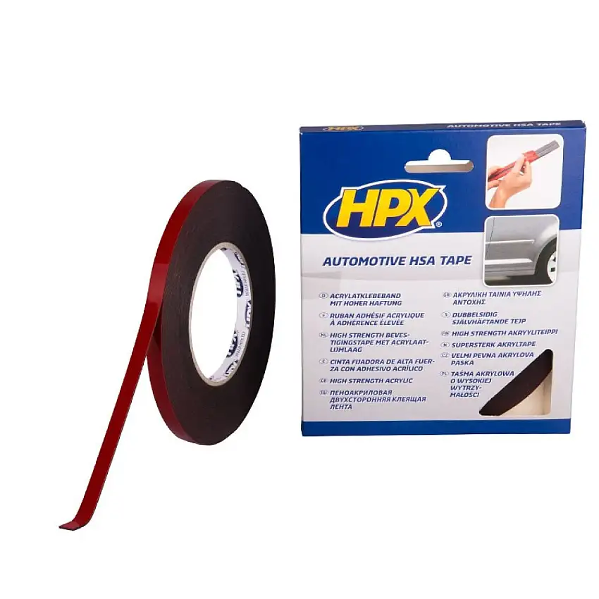 HPX RUBAN DE FIXATION HSA DOUBLE FACE 9MM X 10M à FORTE ADHéRENCE