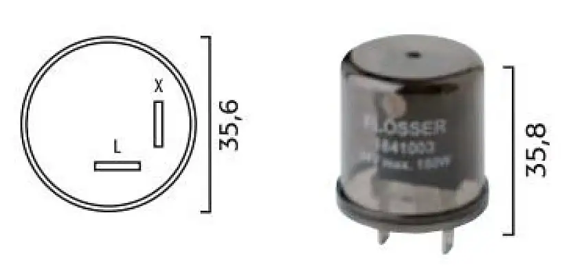 RELAIS DE CLIGNOTANT 24V 150W 2 BROCHES POUR VOITURES