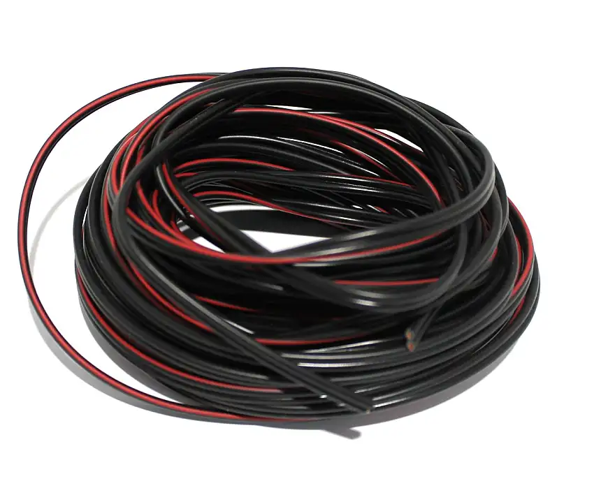 CâBLE HAUT-PARLEUR 2X0,75MM² ROUGE/NOIR 10M
