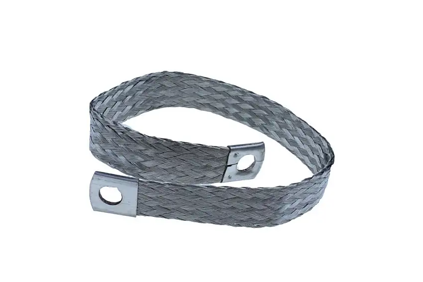CâBLE DE MASSE 2 œILLETS M10 15CM CUIVRE