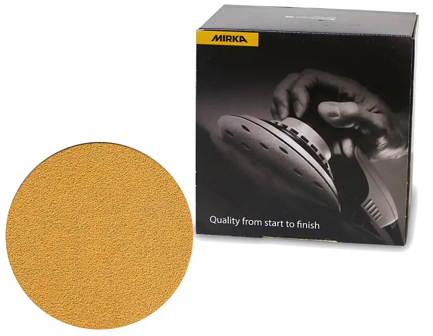 DISQUES ABRASIFS MIRKA GOLD Ø77 MM VELCRO P800 SANS TROUS (50 PIèCES)