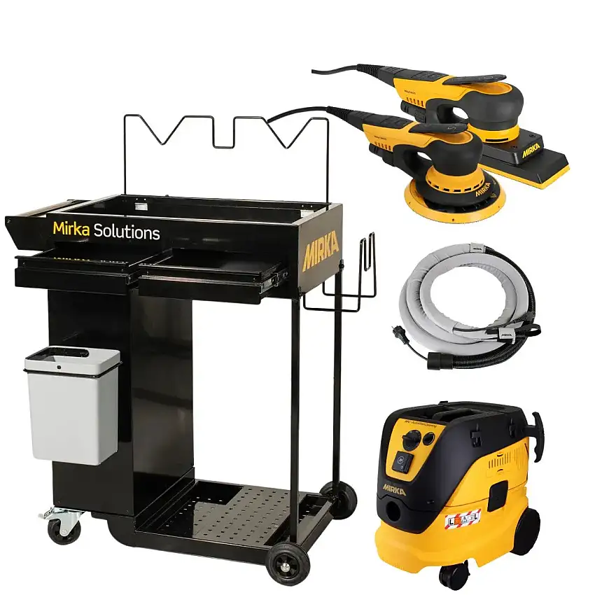STATION DE PONçAGE MIRKA AVEC ASPIRATEUR 1230L P&C, DEROS II 650 ET DEOS II 70X198MM