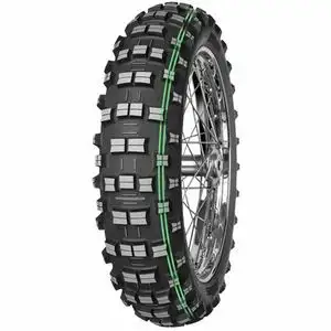 Pneu Mitas 120/90-18 65M TT NHS Arrière Supersoft 2 bandes verte | Terra Force EH · Été
