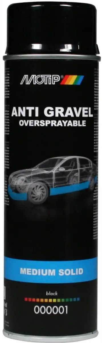 MOTIP ANTI GRAVILLONS NOIR 500ML POUR UNE PROTECTION OPTIMALE DE LA CARROSSERIE