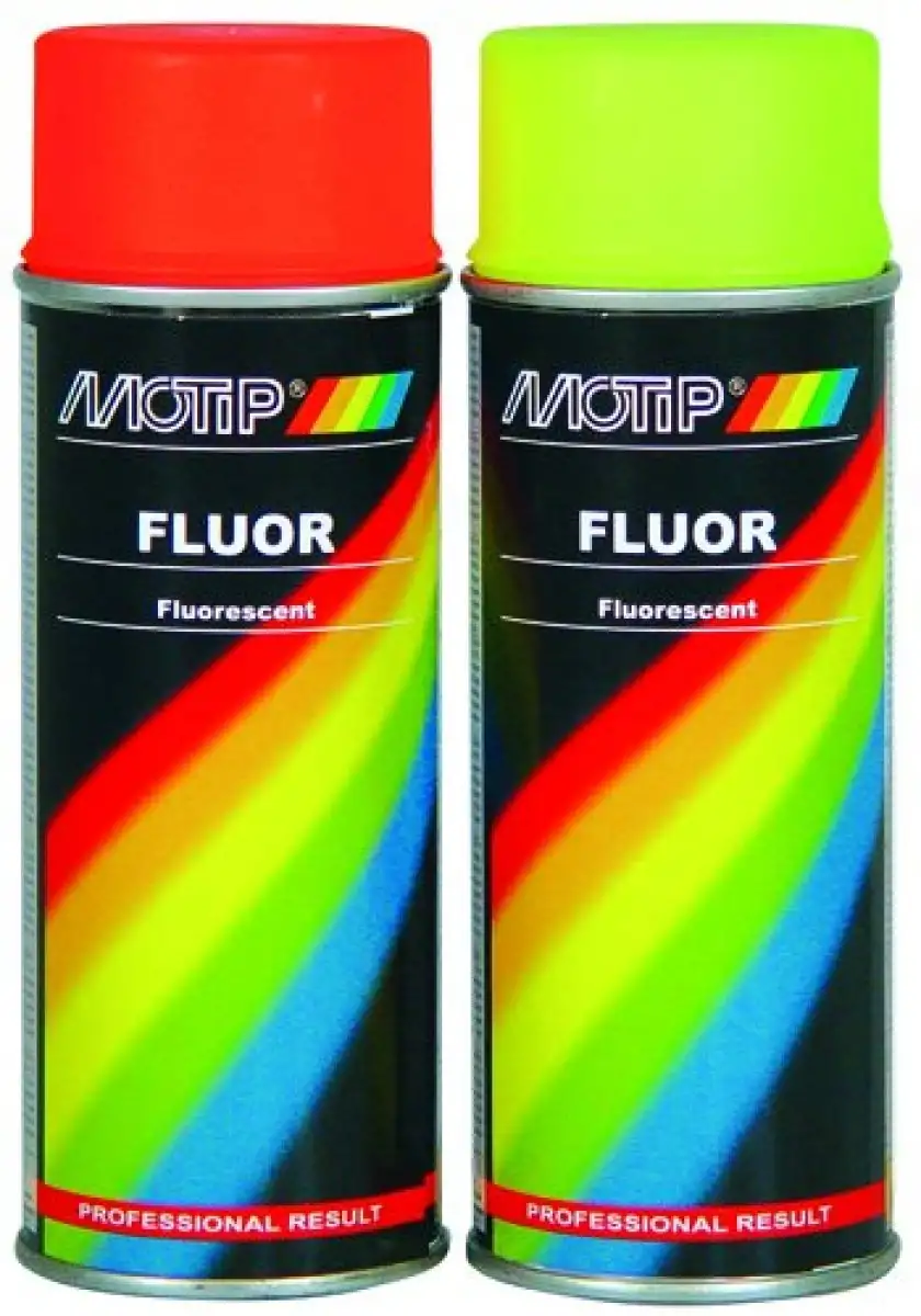 VERNIS FLUORESCENT MOTIP ROUGE-ORANGE 400 ML POUR UNE VISIBILITé OPTIMALE