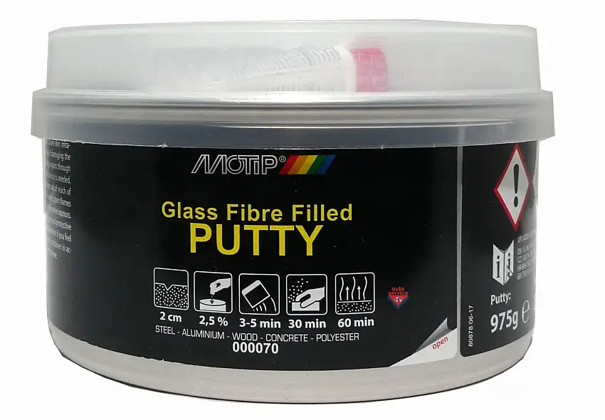 MOTIP MASTIC FIBRE DE VERRE CHARGé 1000 GRAMMES POUR RéPARATION DE DOMMAGES PROFONDS