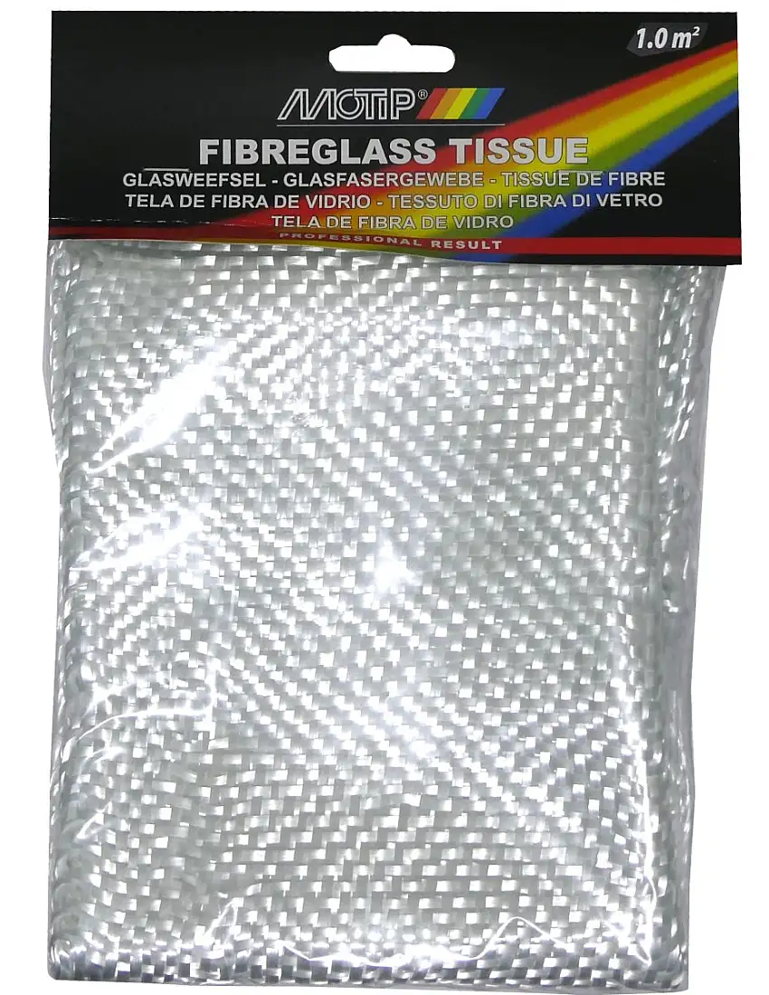 MOTIP TISSU EN FIBRE DE VERRE 1 M² POUR RéPARATIONS SOLIDES