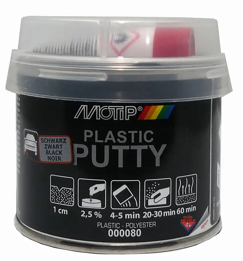 MOTIP MASTIC DE RéPARATION PLASTIQUE NOIR 250 G POUR RéPARATIONS DE PARE-CHOCS