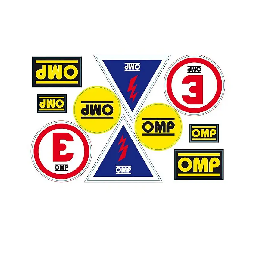 Kit OMP de 10 stickers adhésifs