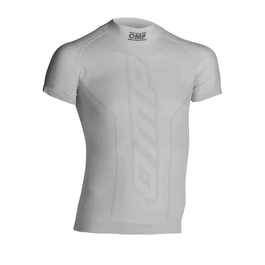 Tricot Karting OMP KS Manches Courtes Blanc Enfant 2024