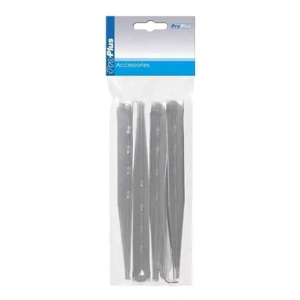 Piquet cornière torsadé en aluminium 18,5cm 6 pièces dans polybag