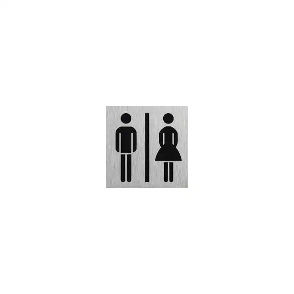 Plaque de porte " icône femme homme " 60x60mm