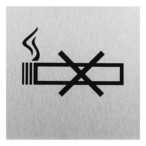 Plaque de porte " icône interdit de fumer " 120x120mm