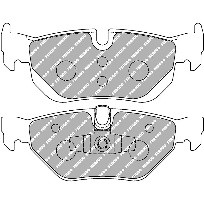 Plaquettes de frein FERODO FCP1807 DS2500 123,2 mm x 48,3 mm x 16,4 mm