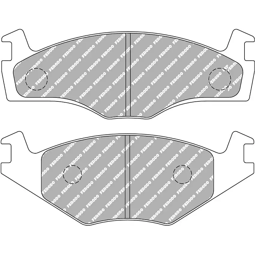 Plaquettes de frein FERODO FCP392 DS2500 138 mm x 49,3 mm x 15,3 mm