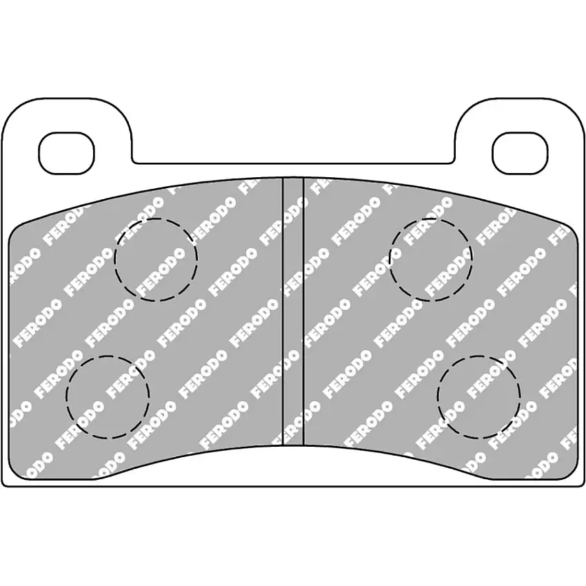 Plaquettes de frein FERODO FCP461 DS3000 84,9 mm x 56,8 mm x 14,7 mm