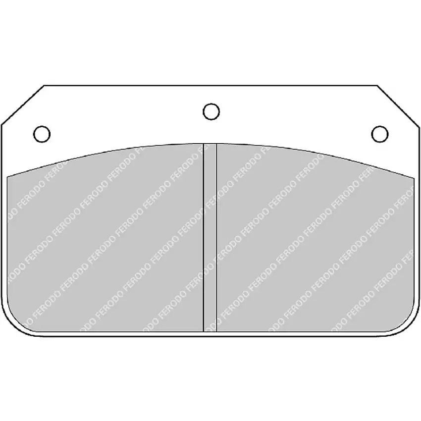 Plaquettes de frein FERODO FRP502 DS2500 100,7 mm x 60 mm x 12,5 mm
