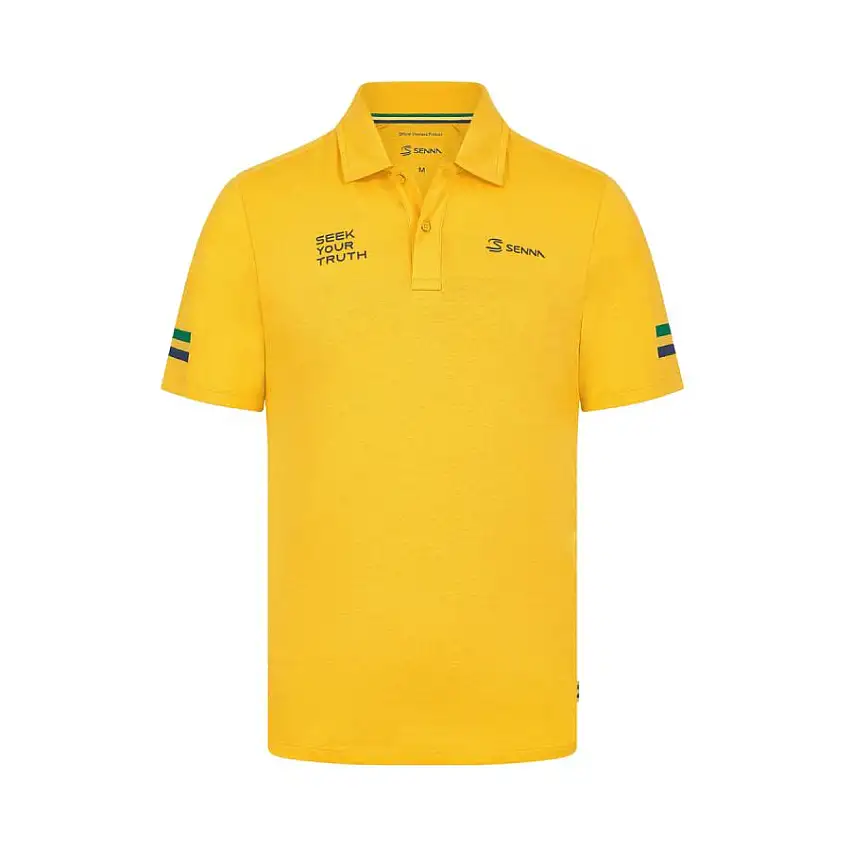 Polo AYRTON SENNA Stripe Jaune pour Homme SEN24_PLH_STR