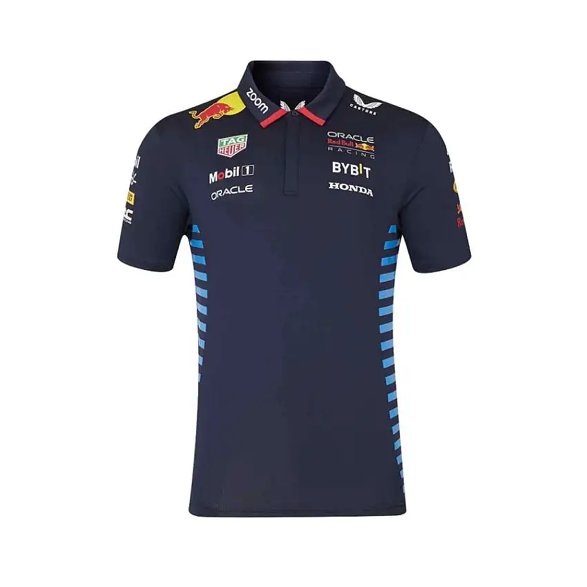 Polo RED BULL Castore Team Replica Bleu pour Homme RBR24_PLH_TEA