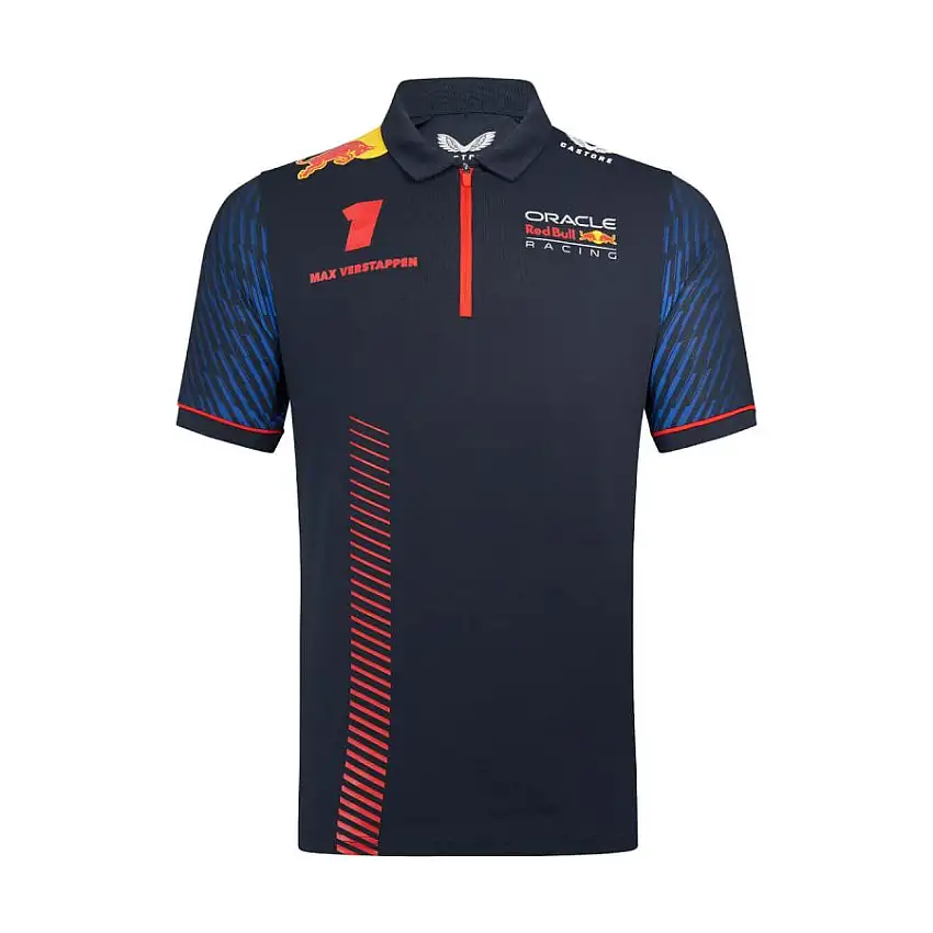 Polo RED BULL Racing Castore Replica Max Verstappen Bleu pour homme