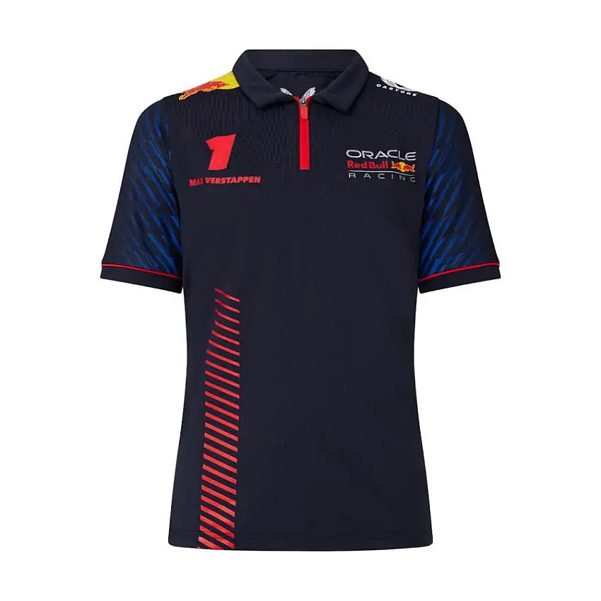 Polo RED BULL Racing Castore Replica Max Verstappen Bleu pour enfant