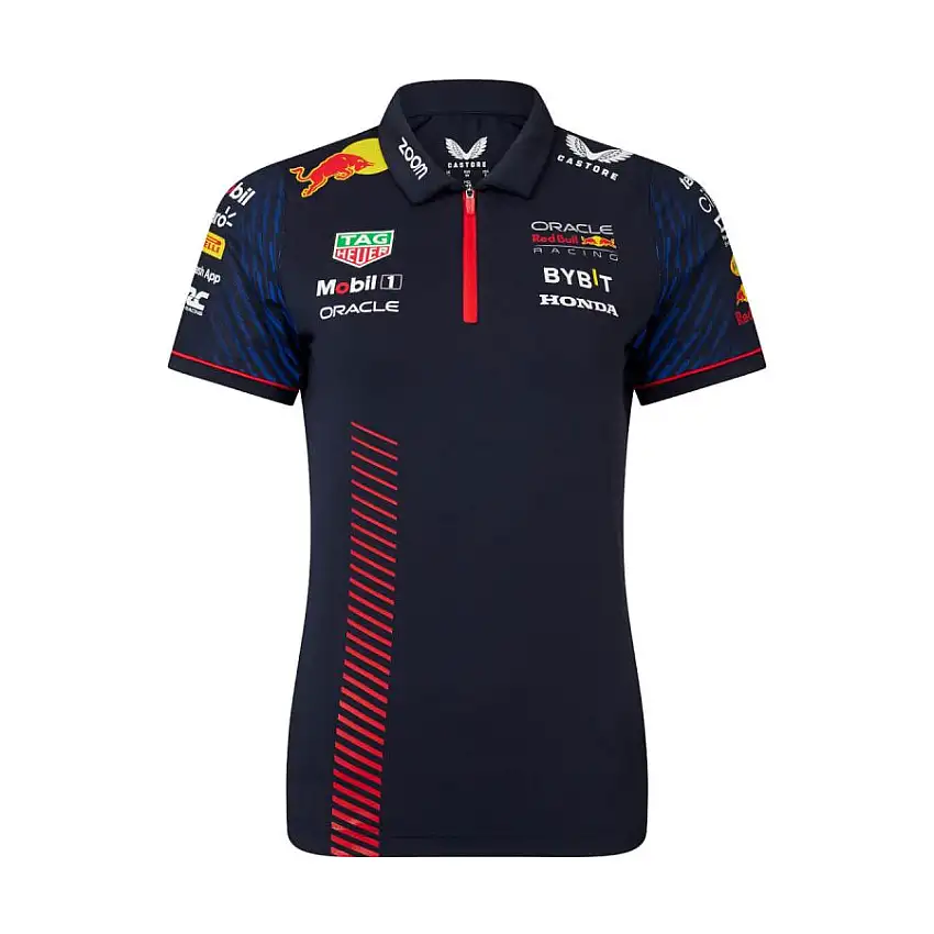 Polo RED BULL Racing Castore Team Replica Bleu pour femme