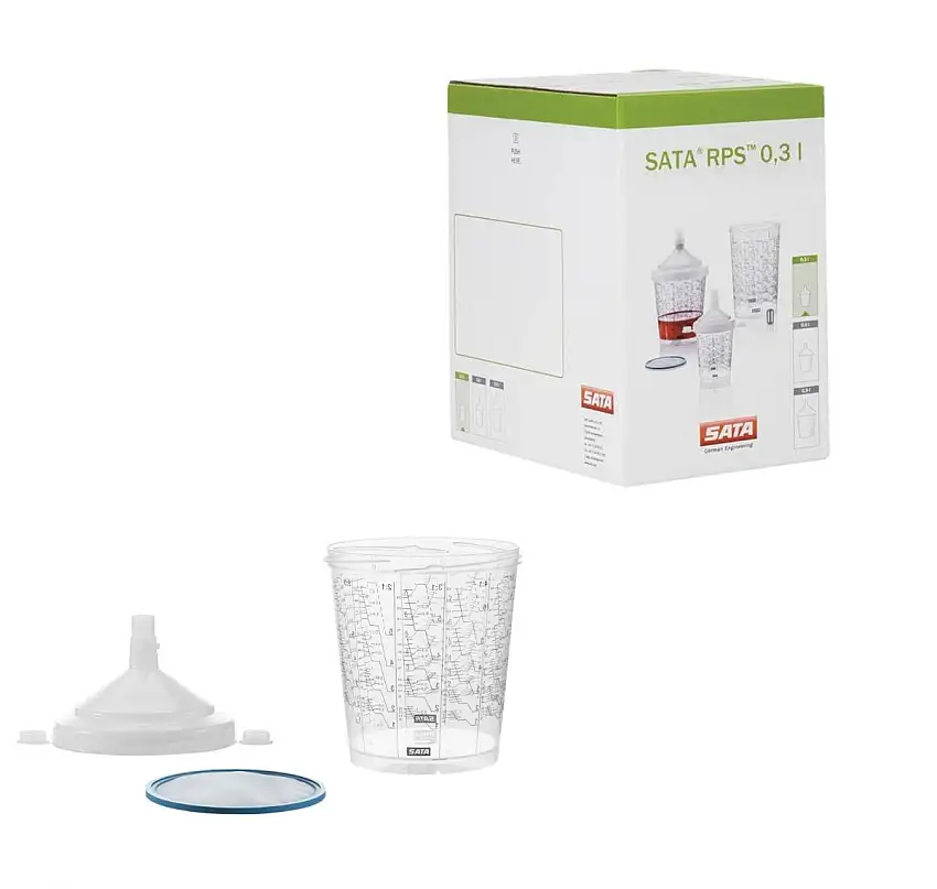 SYSTèME DE GODETS SATA RPS 300ML AVEC FILTRE 125 MICRONS (40 PIèCES)
