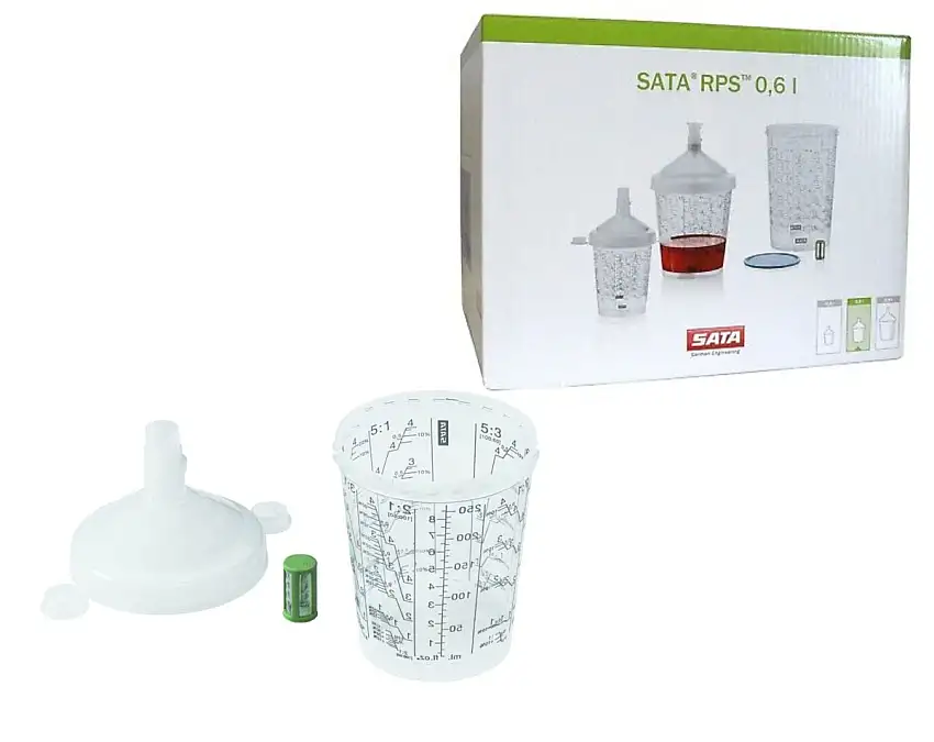 SYSTèME DE GODETS SATA RPS 600ML AVEC FILTRE 200 MICRONS (60 PIèCES)