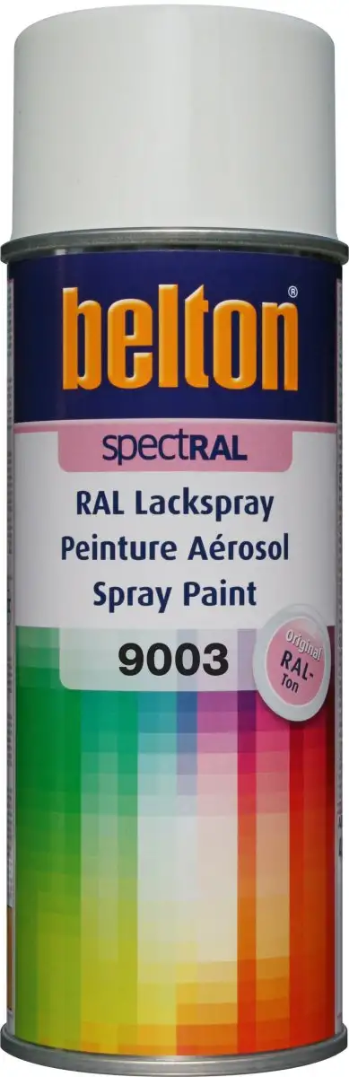 BELTON AéROSOL RAL 9003 BRILLANT 400ML POUR UNE FINITION BLANC SIGNAL PRéCISE