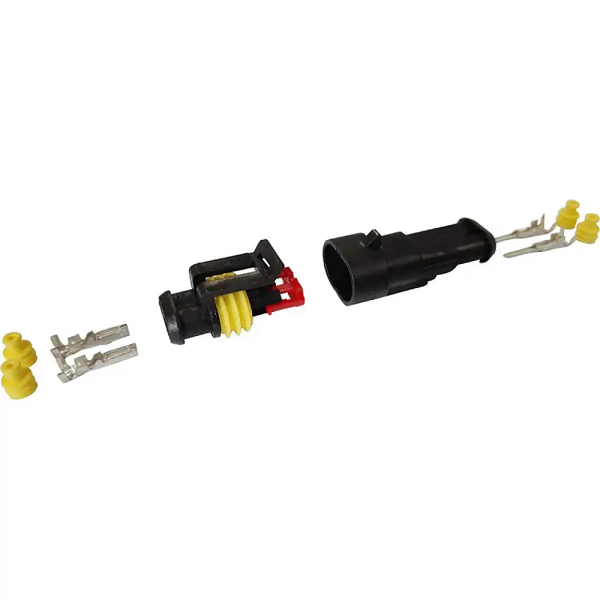 SET DE CONNECTEURS AMP SUPERSEAL 2 BROCHES éTANCHE POUR CâBLES DE 1,5 MM²
