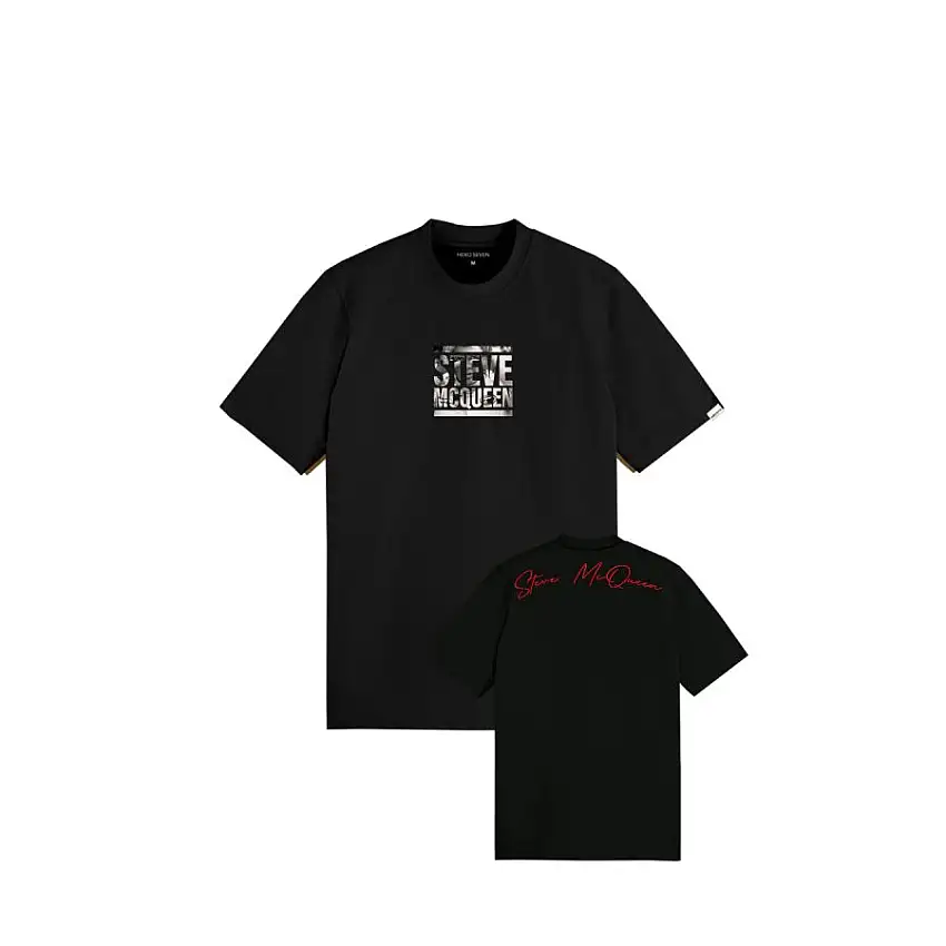 T-shirt STEVE MCQUEEN Hero Seven Spyker Noir pour homme