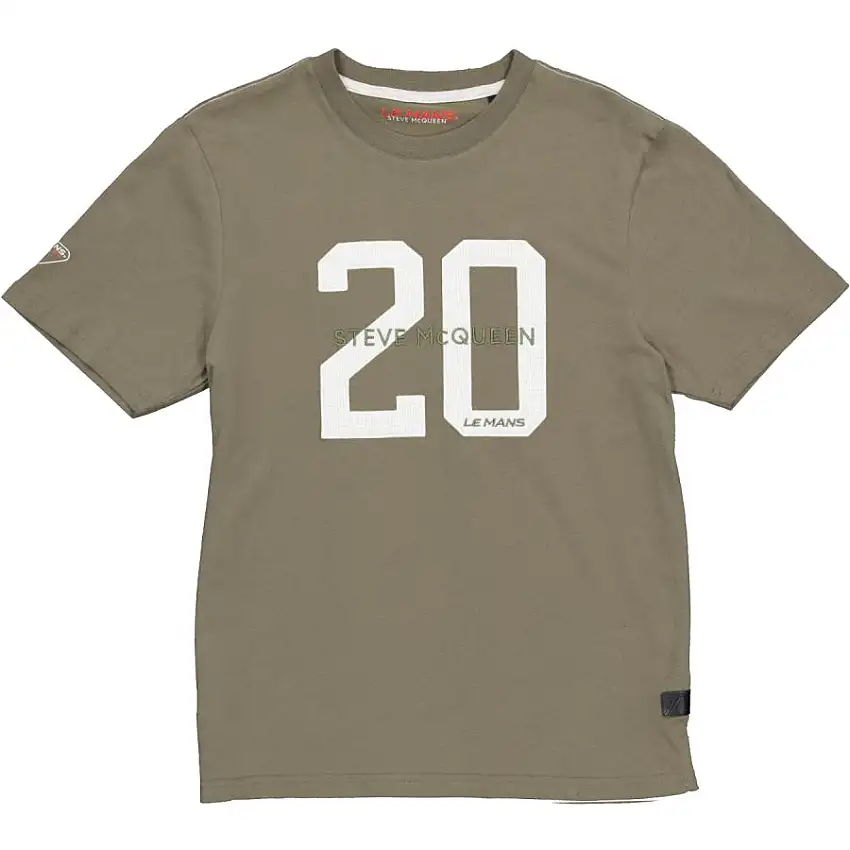 T-shirt STEVE MCQUEEN Numéro 20 Kaki pour homme