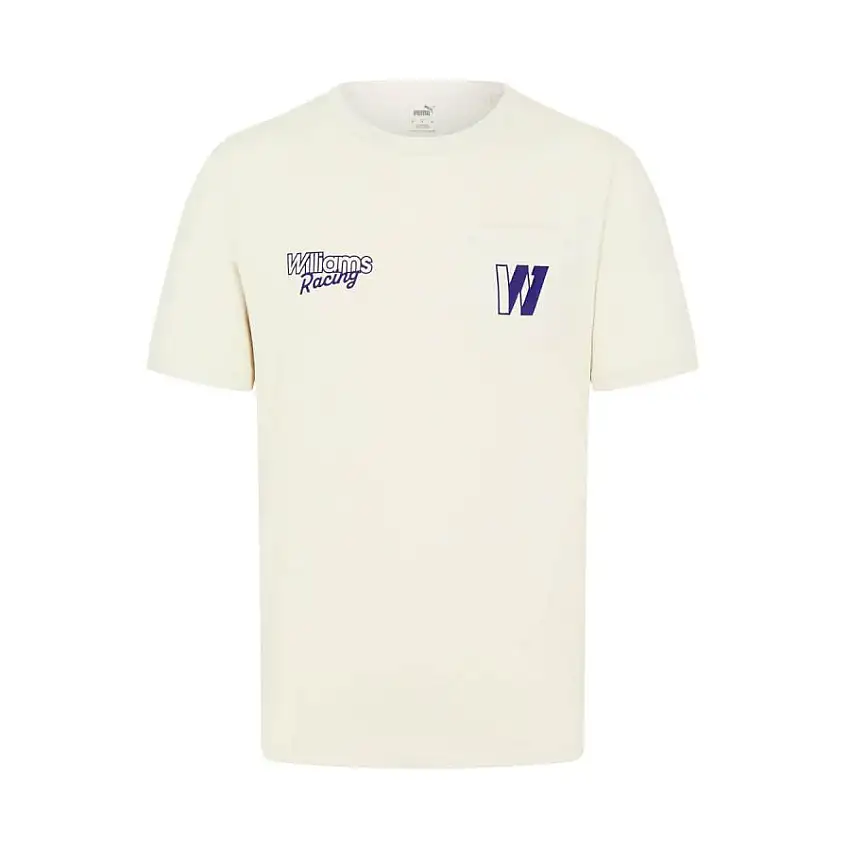 T-shirt WILLIAMS F1 GP Silverstone Blanc pour homme WLM24_TSH_SIL