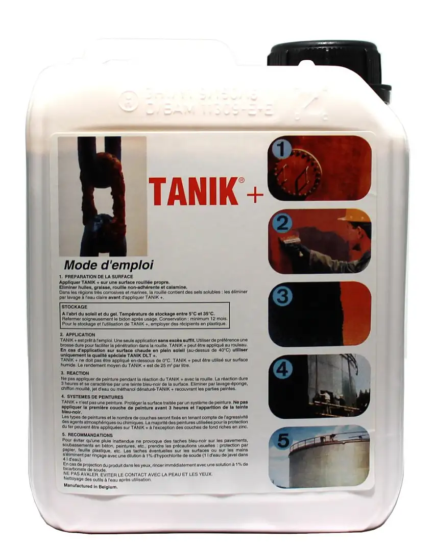 TANIK ANTI ROUILLE 2,5L CONVERTISSEUR DE ROUILLE à BASE D'EAU