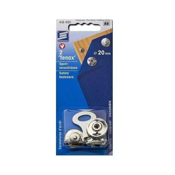 Tenax Fermetures d'arrêt, 20mm, 2 pièces dans blister