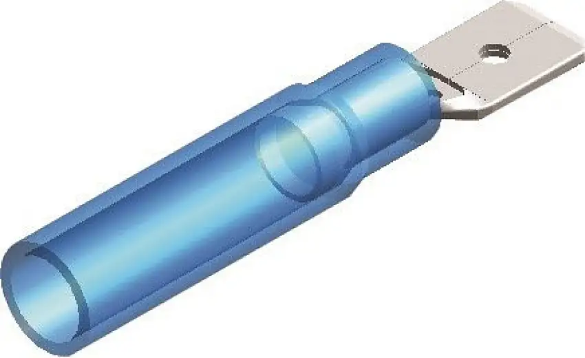 THERMOSEAL COSSE MâLE EN NYLON BLEUE 6,3X0,8 MM (50 PIèCES)
