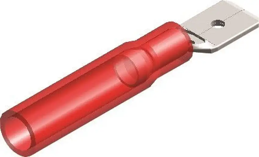 THERMOSEAL NYLON MâLE ROUGE 6,3X0,8 MM POUR CâBLES 0,5-1,5 MM²