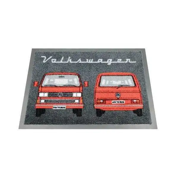 VW T3 BUS PAILLASSON - avant et arrière / ROUGE