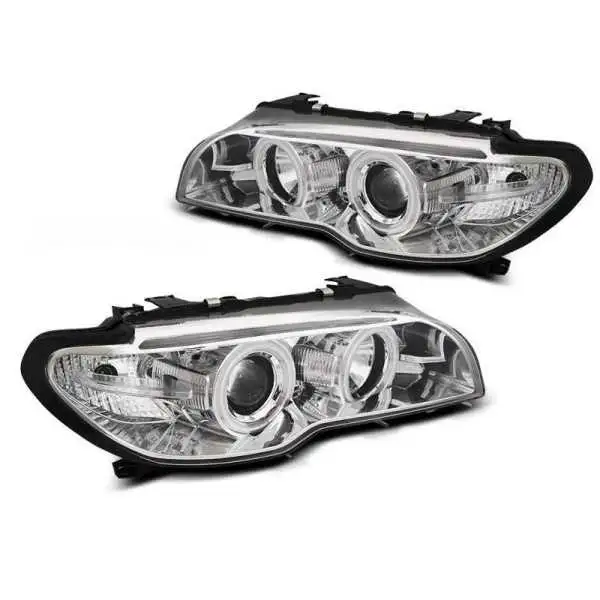 XENON ANGEL EYES CCFL CHROME convient BMW E46 COUPÉ CABRIO 04,03 à 06