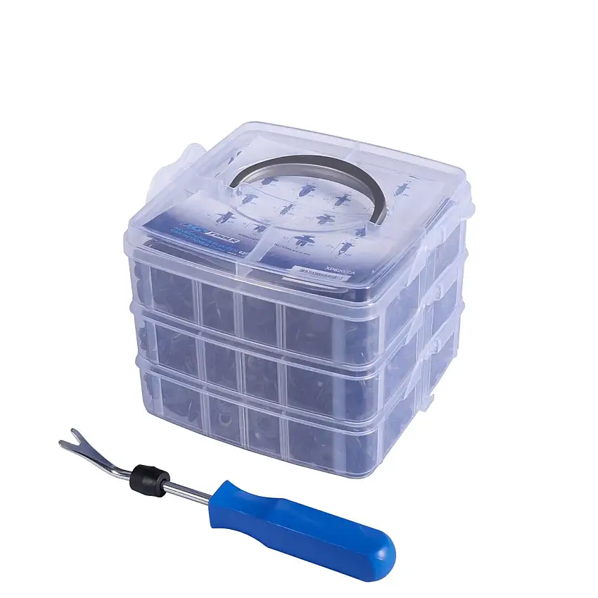 XPTOOLS ASSORTIMENT DE CHEVILLES DE FIXATION AUTOMOBILE 625 PIèCES AVEC PINCE DE DéMONTAGE